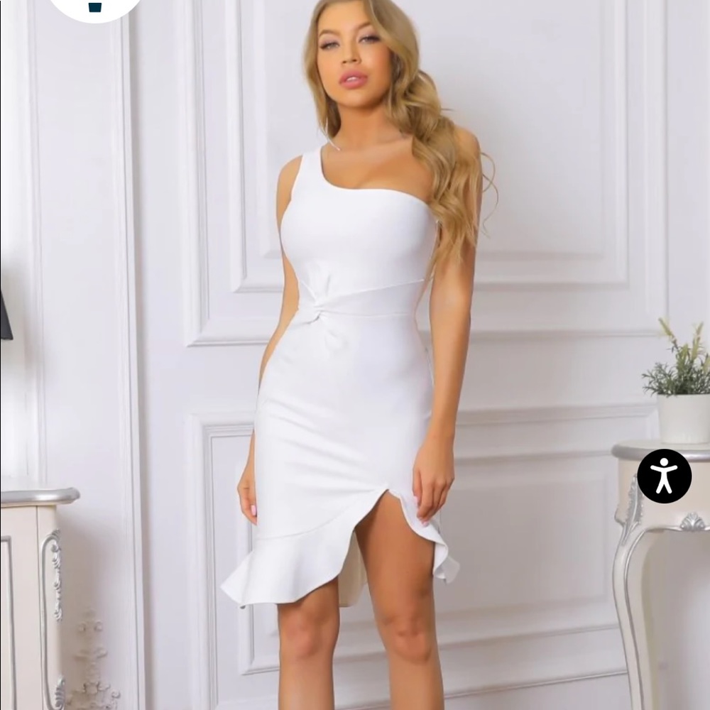 White never worn dress.